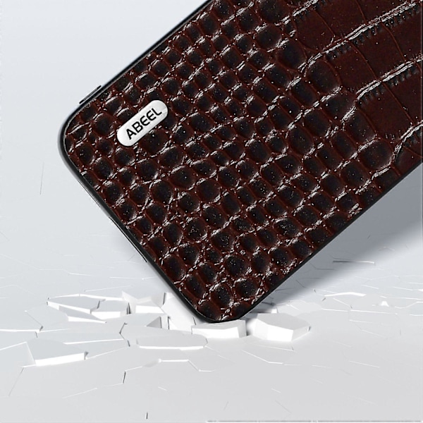 För Samsung Galaxy S23 FE Krokodiltextur Äkta Läder+PC+TPU Telefonfodral Stöttåligt Skydd Multicolor Style D