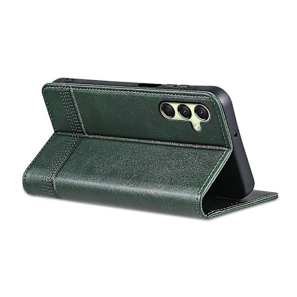 AZNS Fodral för Samsung Galaxy A16 5G/A16 4G, Plånboksfodral i PU-läder med Kohudstextur- Multicolor Green