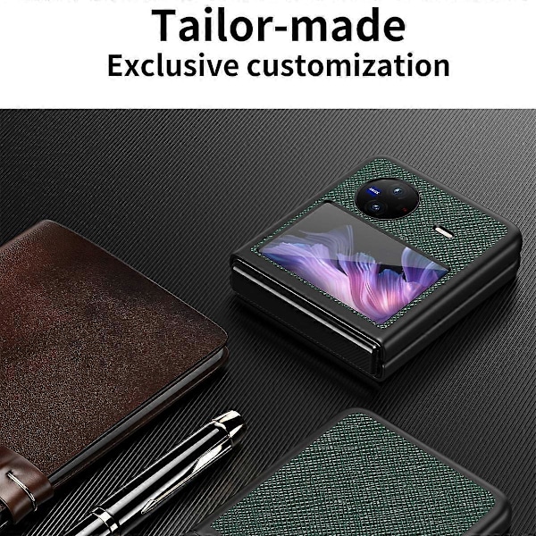 Iskunkestävä puhelinkotelo vivo X Flip -puhelimelle, ristikkäiskuvioitu kumipinnoitettu PU-nahkapäällysteinen PC-takakansi Multicolor Style A