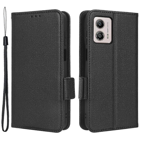 Til Motorola Moto G 5G (2023) PU Læder Wallet Smartphone Etui Flip Stand Telefon Cover