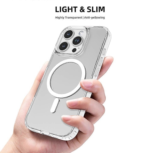 MUTURAL Skal för iPhone 16 Pro Kompatibelt med MagSafe TPU+PC Transparent Mobilskal