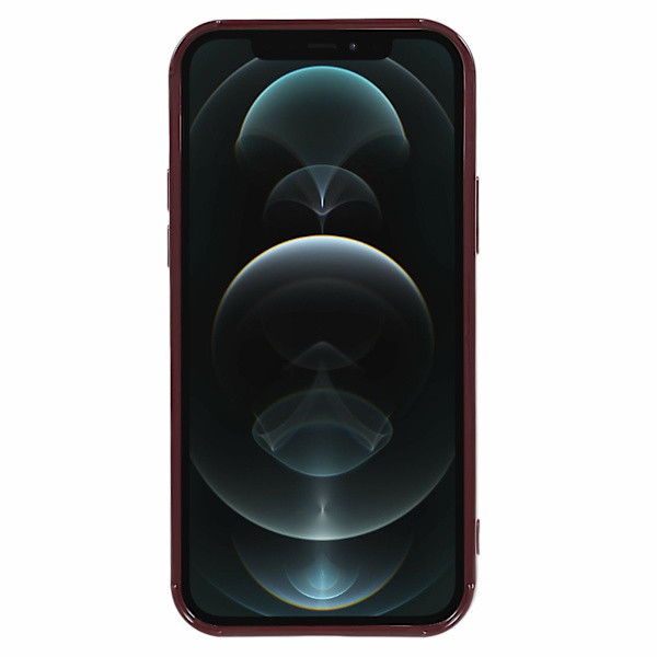 För Iphone 12 Pro Max Tpu phone case 3d randigt mönster Anti-Scratch cover Red