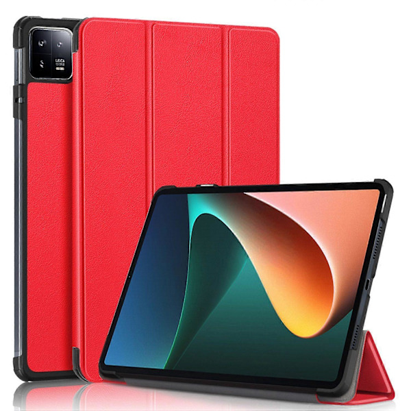 För Xiaomi Pad 6 Tri-fold Ställ Tablet Fodral Magnetiskt Smart PU Läder Folio Omslag Multicolor Style E