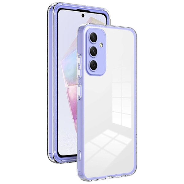 För Samsung Galaxy A35 5G TPU+PC Skal Anti-Drop Skyddande Transparent Mobilskal Multicolor Style A