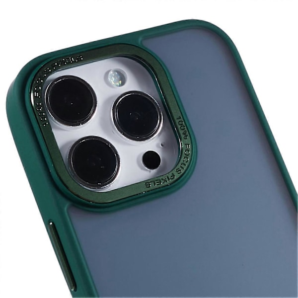 FULEXIN För iPhone 15 Pro PC+TPU Mobilskal Metall Linsskyddsram Anti-Repskydd Multicolor Style C
