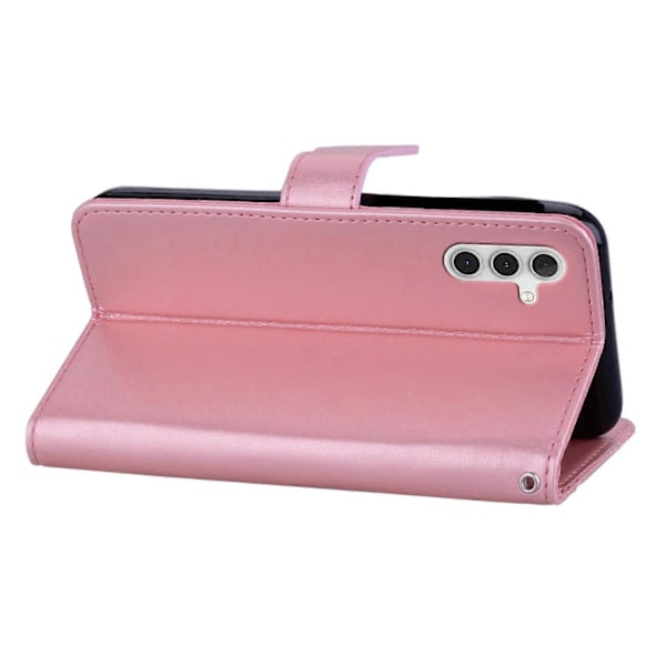 Til Samsung Galaxy A26 5G Wallet Case Ugle Blomst Præget Rhinestone Læder Cover Multicolor Style B