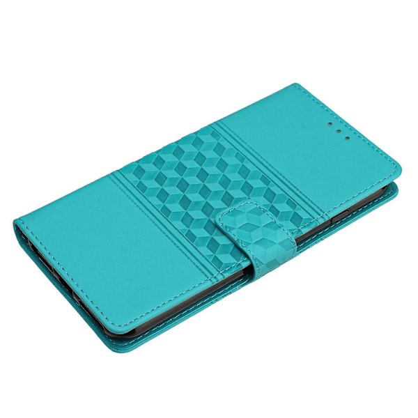Til Samsung Galaxy A35 5G Telefon Cover Præget Rombe Tegnebog Stativ Læder Cover Multicolor Style D