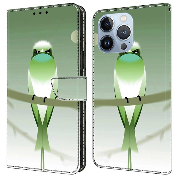 PU læder flip cover til iPhone 16 Pro Max med ståfunktion Multicolor Style B