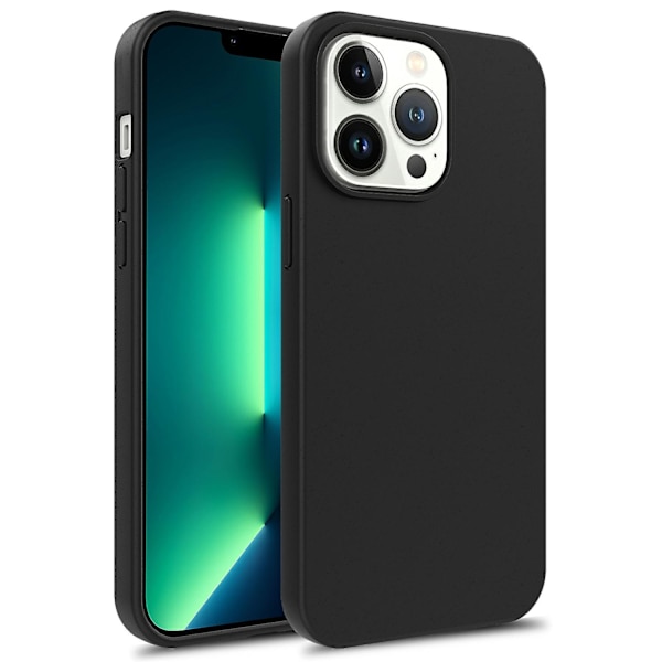 För Iphone 15 Pro Max Starry Sky Series biologiskt nedbrytbart case Wheat Straw+tpu Matt cover Black