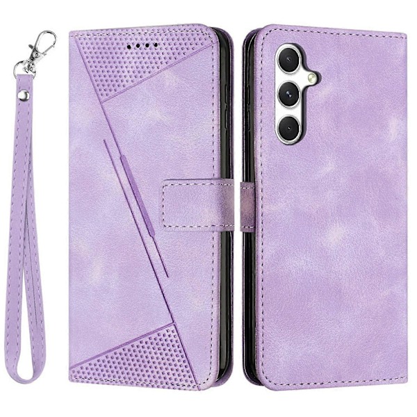 Mobilskal för Samsung Galaxy A36 5G Handväska med Tryckt Triangel Läder Telefonskydd Multicolor Style D