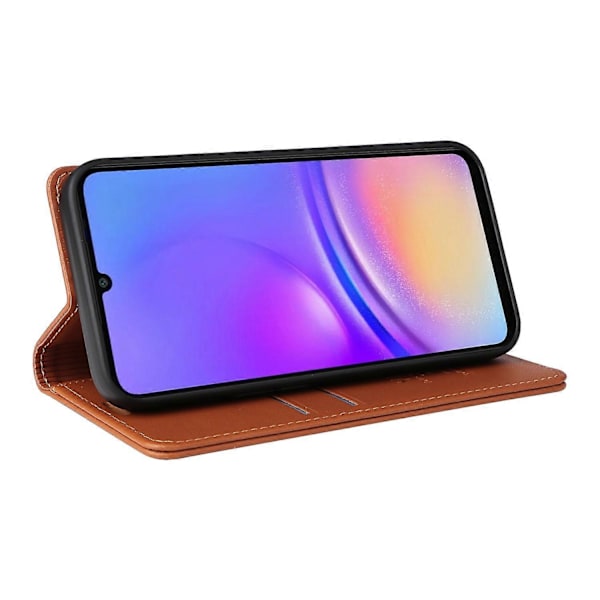YIKATU YK-001 Fodral för Samsung Galaxy A06 Ställ Läder Telefonskydd Stark Magnetisk Stängning Multicolor Brown
