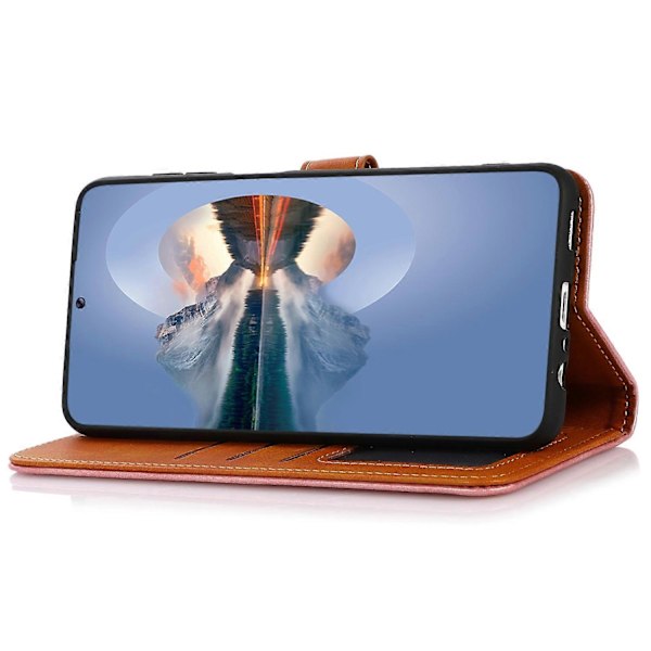 KHAZNEH För Xiaomi Redmi Note 12 4G PU Läder Kohud Textur Telefonfodral Plånboksställ Telefonskydd Multicolor Style C