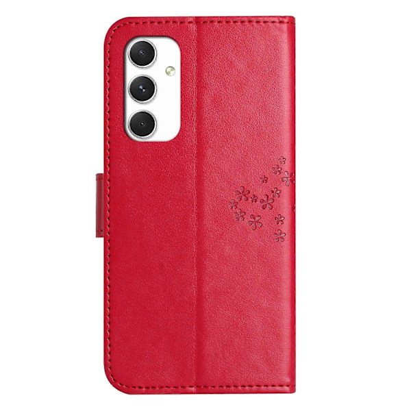 För Samsung Galaxy A16 5G/A16 4G Fodral PU Läder Uggla Träd Tryckt Plånbok Telefonfodral Multicolor Style D