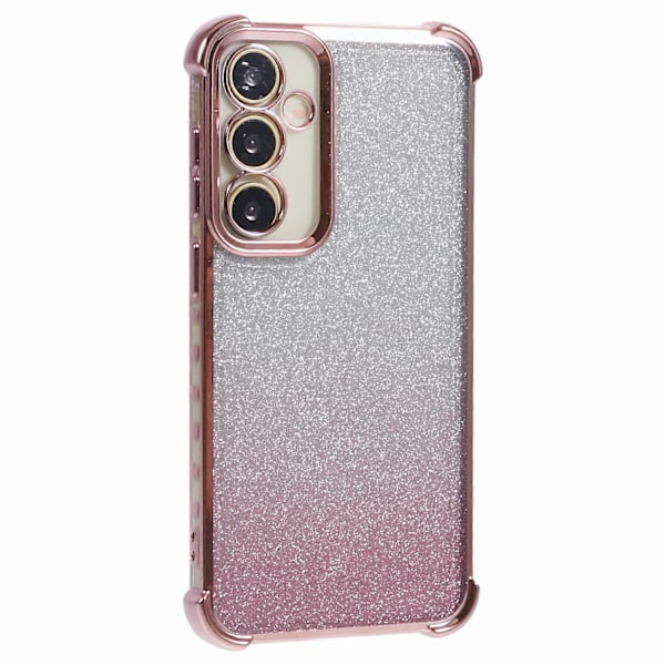 For Samsung Galaxy S23 FE TPU-deksel Glitter Gradient Elektroplettert Anti-Fall Telefonskall Multicolor Style C