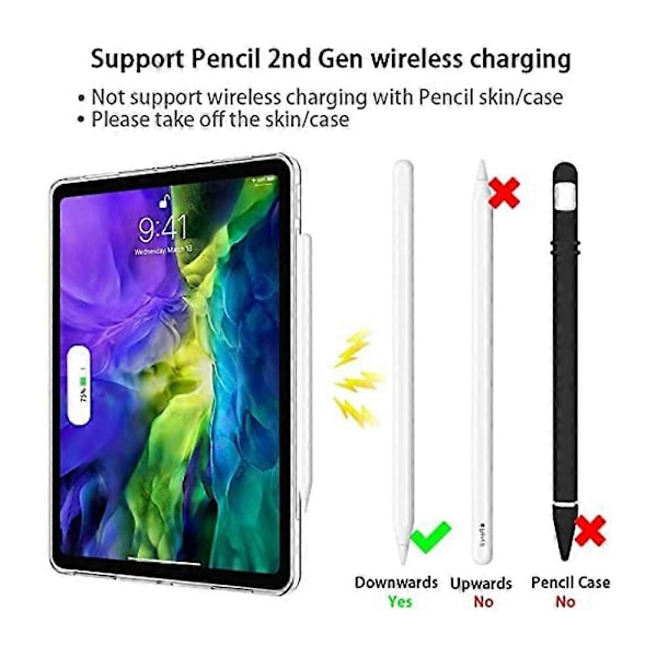 Läpinäkyvä pehmeä TPU-suojapuhelimen takakuori iPad Pro 12,9 tuuman (2021) mallille