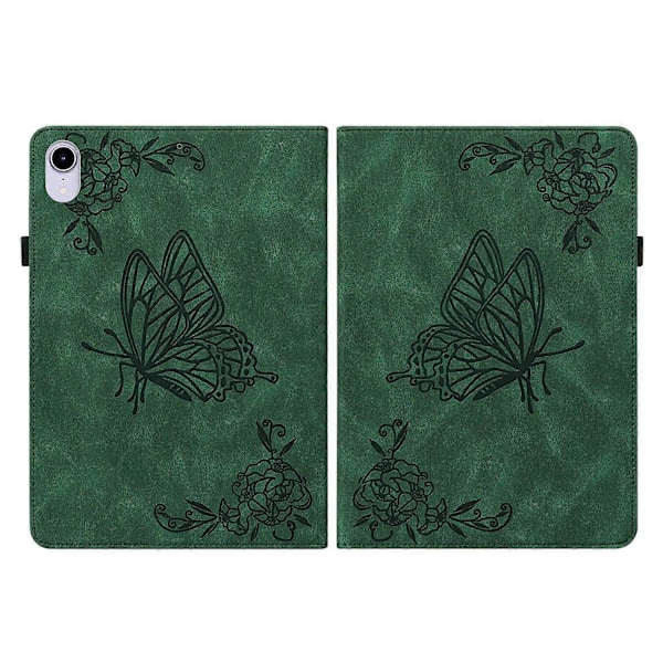 Sommerfugl Blomst Læder Stand Kort Slot Cover med Elastikbånd til iPad mini (2024)/mini (2021) Multicolor Style A
