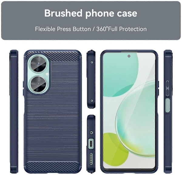 Harjattu TPU-kotelo hiilikuitukuvioinnilla Huawei nova 11i/Enjoy 60 Pro/Maimang 20 -puhelimelle Multicolor Style C