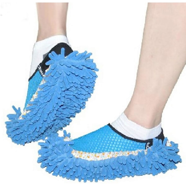 Nya mopptofflor, Multifunktion Microfiber Dust Mop Skor Rengöring Sl