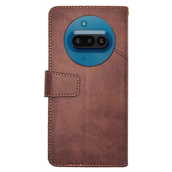 IDEWEI Læder Wallet Telefon Cover med Stativ og Kalvetekstur til Nothing Phone Multicolor Coffee