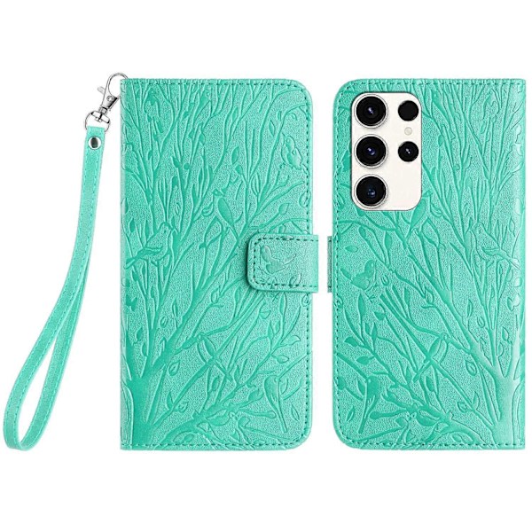 Plånboksfodral i PU-läder med Ställ för Samsung Galaxy S22 Ultra 5G Multicolor Style B