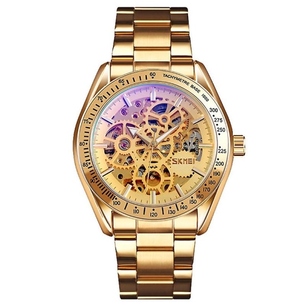 Skmei 9194 Män Automatisk Sketon Mekanisk Watch Guld Gold