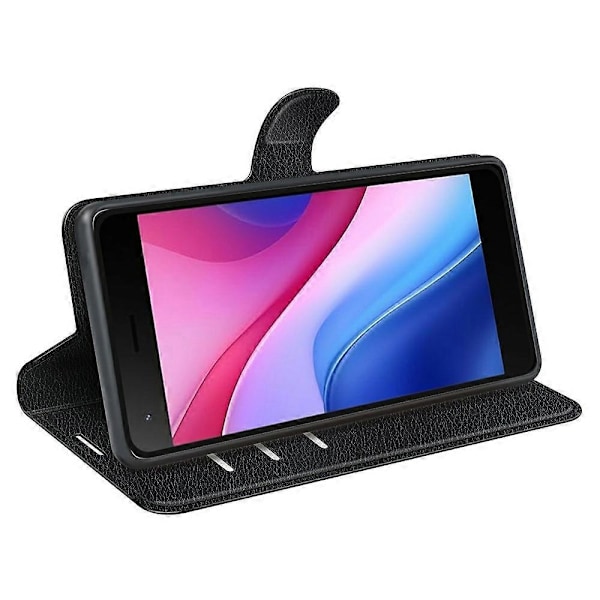 Til ZTE Blade A35 Lite Etui Litchi Tekstur Stødsikkert Læder Wallet Telefon Cover - Grøn Multicolor Black