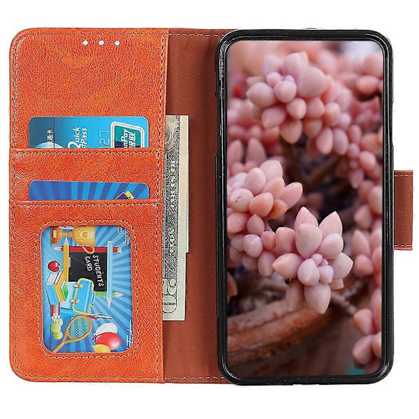 Til Samsung Galaxy A05 4G Etui Nappa Tekstur Spaltet Læder Foldbart Stativ Telefon Cover Multicolor Style A