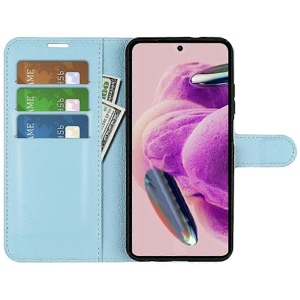 Til Xiaomi Redmi Note 12S 4G Litchi Tekstur Wallet Telefon Cover Stativ PU Læder Etui Multicolor Style E