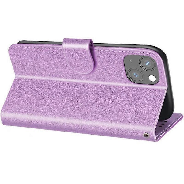PU-läderfodral med magnetisk flip-plånbok för iPhone 15