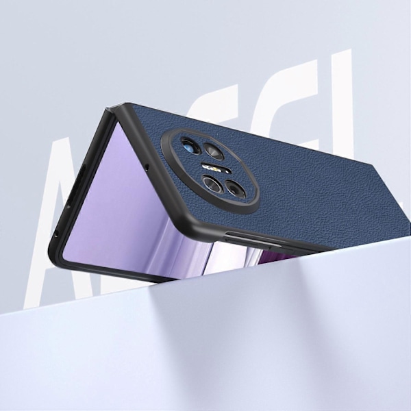 Ægte lædercover med litchi-tekstur til Huawei Mate X5 - Ko læder + PC Multicolor Style C