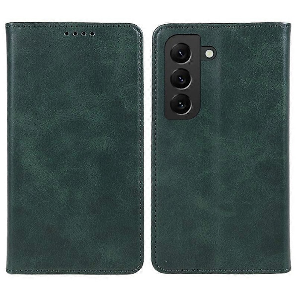 För Samsung Galaxy S22 5G Magnetisk Plånboksfodral Kalvtextur PU Läder Skal Multicolor Style E