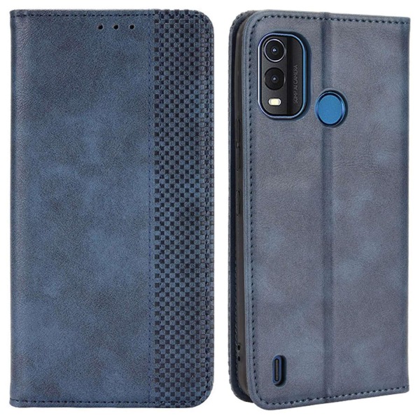 För Nokia G11 Plus 4g Autostängande Magnetisk Retro Pu Läder Case Stativ Funktion Cover Blue