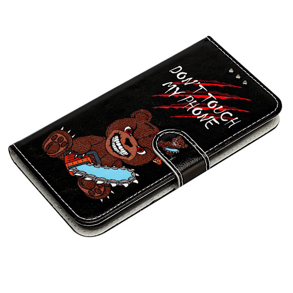 Til Oppo A79 5g / A2 5g Etui Mønsterprint Støtteben Magnetisk Lås Telefoncover Don t Touch
