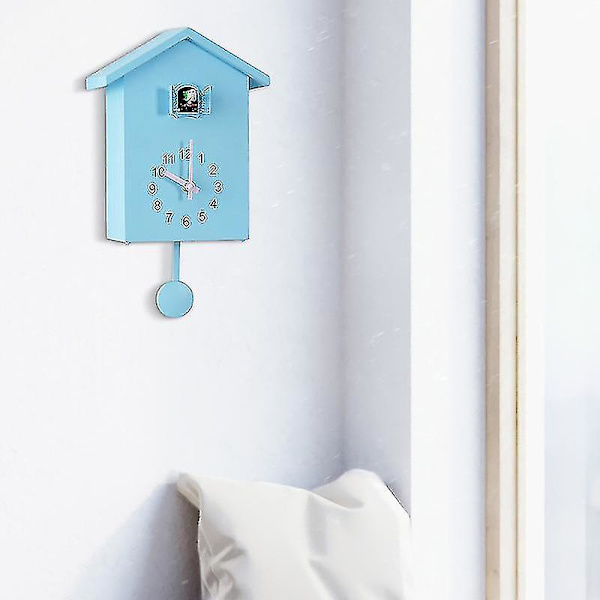 Væg ur - Urværk i chalet-stil, minimalistisk moderne design blå