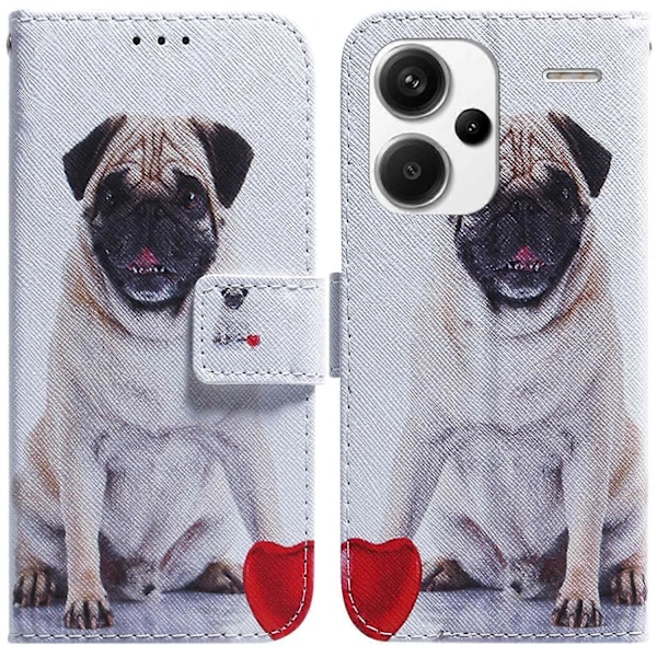 Flip Cover til Xiaomi Redmi Note 13 Pro+ 5G med Mønsterprint og Wallet Case Multicolor Dog