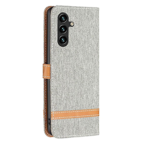Skal till Samsung Galaxy A15 4G Jeans Tyg Splicing PU Läder Telefonfodral Multicolor Style G