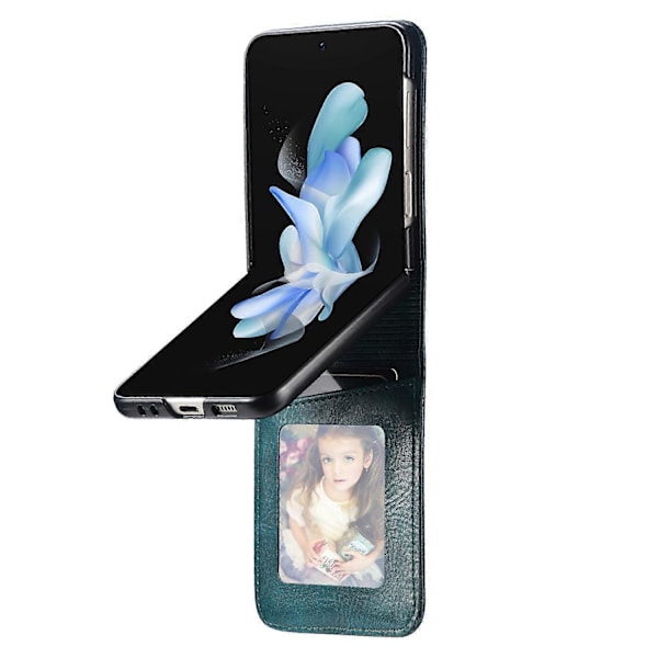 Plånboksfodral för Samsung Galaxy Z Flip5 5G Anti-Drop PU Läder PC Telefonskal Multicolor Style B