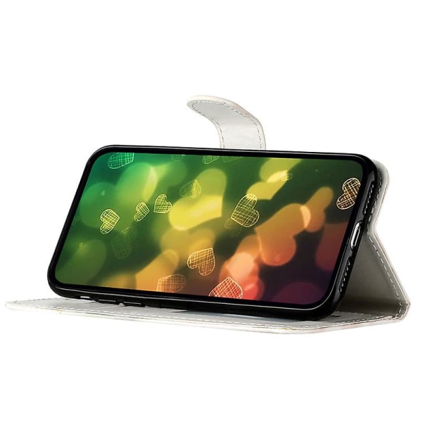 För Motorola Moto G54 5g case Mönstertryck plånbok cover Magnolia