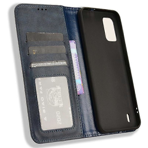 Til Nokia C210 Etui Wallet Retro PU Læder Beskyttende Telefon Cover Multicolor Style B