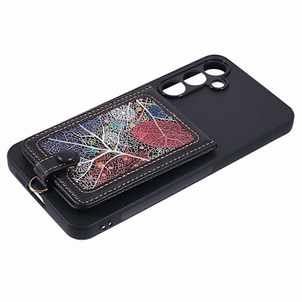 Samsung Galaxy A35 5G -puhelin kotelo Galaxy-korttitaskulla, jalustalla ja RFID-suojauksella - D Multicolor C