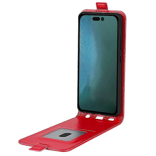 Til iPhone 14 6,1 tommer Vertikal Flip Stødsikkert Cover PU Læder Mobiltelefonetui med Kortholder Multicolor Style C