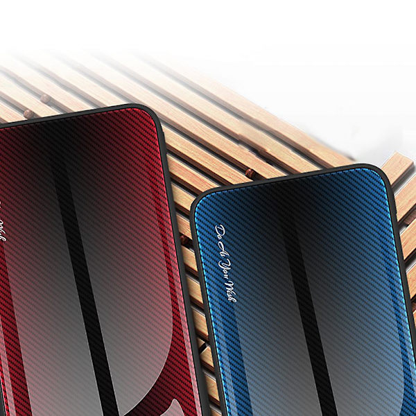 För Samsung Galaxy S23 Fe härdat glas+mjukt Tpu phone case kolfibertextur cover Dark Blue