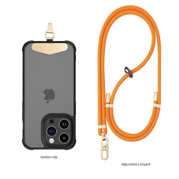 LEEU DESIGN 120cm Smartphone Skulderstropp med Metallfeste, Justerbar Mobiltelefon Lanyard Multicolor Style A
