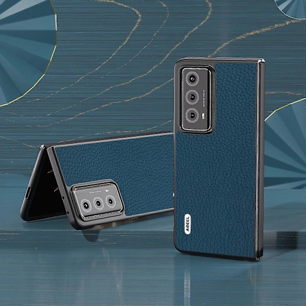 Ægte koskindbelagt PC-skal telefonbeskyttelsescover til Honor Magic V2 5G Multicolor Style C