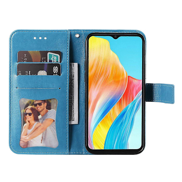 Til Oppo A38 4G Etui Slankt Anti-drop Pung Stativ PU Læder Cover Multicolor Style A