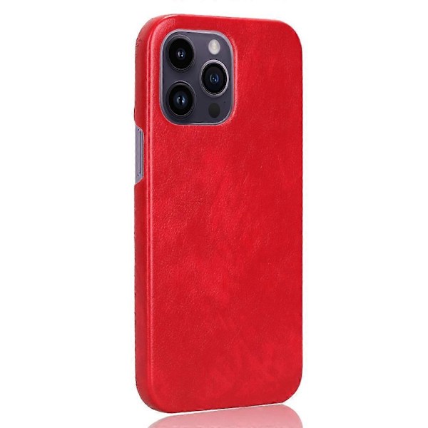 För iPhone 15 Pro Mobilskal PU Läderbelagd TPU Litchi Textur Skydd Multicolor Style E