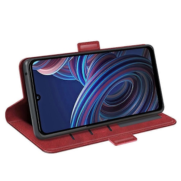 ZTE Blade A72 5G -puhelimen kuvioitu PU-nahkakotelo, jossa on kaksoismagneettiteline, lompakko ja iskunkestävä puhelinkotelo Multicolor Style B