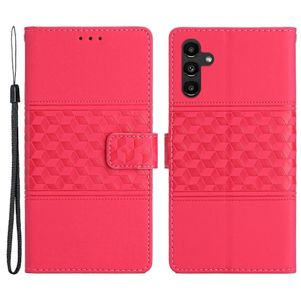 Til Samsung Galaxy A35 5G Telefon Cover Præget Rombe Tegnebog Stativ Læder Cover Multicolor Style F
