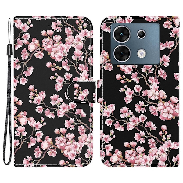 Læderetui med mønstertryk til Infinix Zero 30 5G Multicolor Plum Blossom