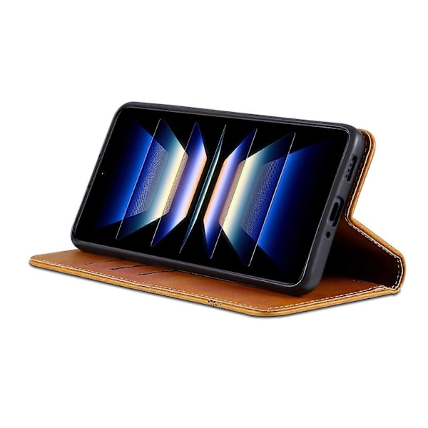 AZNS Fodral för Xiaomi Redmi K70 Ultra, Kohudstextur PU Läder Plånboksfodral - Grön Multicolor Brown